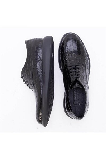 Gusse Jayden Men's Genuine Patent Leather Crocodile Leather Shoes226815-7