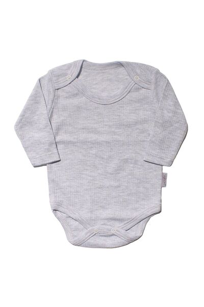 bebegen بدلة طويلة الأكمام باللون الرمادي للجنسين