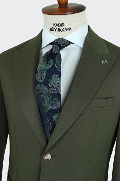 Kadir Büyükkaya Kırlangıç Yaka Pileli Erkek Takım Elbise-KAX1300S