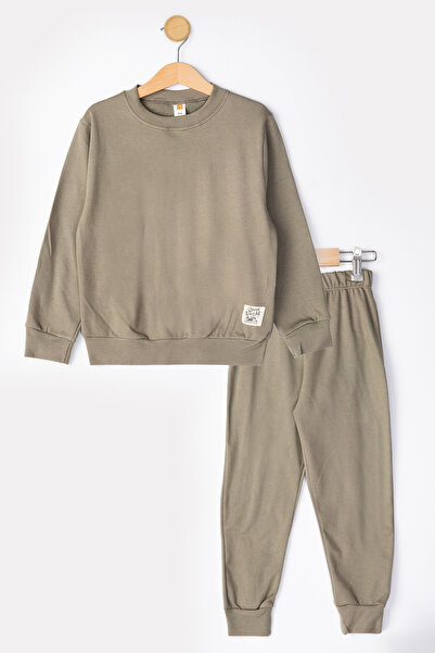 MUTTİ Basic Embroidered 2 Thread Crew Neck Εποχιακή παιδική φόρμα