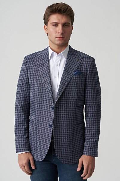 White Stone Águeda C4013 Slim Fit 6 Drop Jacket Patterned
