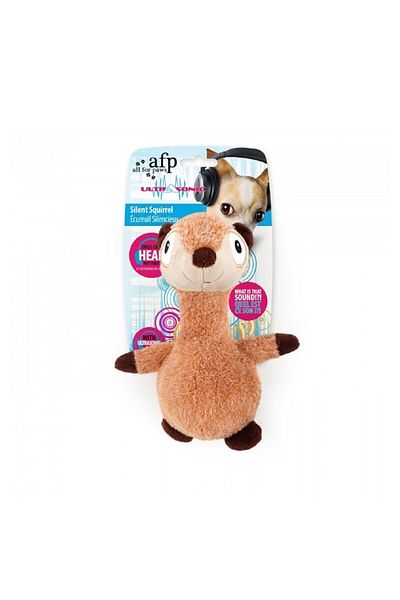 All For Paws Ultrasonic Brown Squirrel Plush Dog Squeaky Toy (22x16.7x9cm), 1 Piece