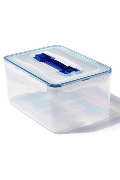 Lock & Lock Durable Plastic Food Container, 600 ml Capacity | 3 PC