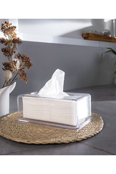 Ecolux Clear Peçete Organizeri- Dekoratif Kristal Peçetelik - Ec-4041424344