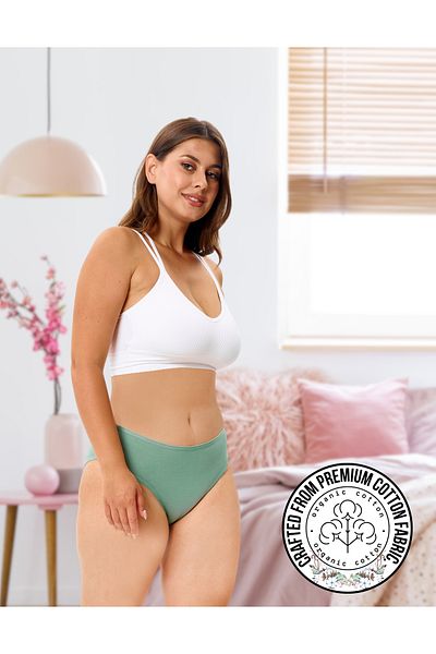ALYA UNDERWEAR سراويل داخلية نسائية قطنية ملونة - عالي الخصر 10 قطع (متعدد الألوان × 19)