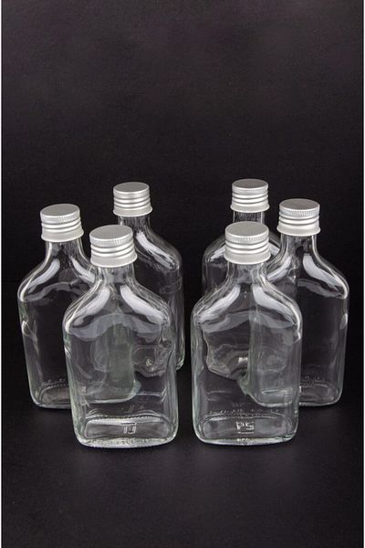 Milea 6-Piece Multi-Purpose Flat Bottle Set with Leak-Proof Metal Cap