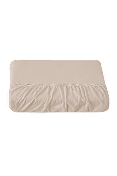 Puffy Beige Color Feel Combed Cotton Elastic Sheet