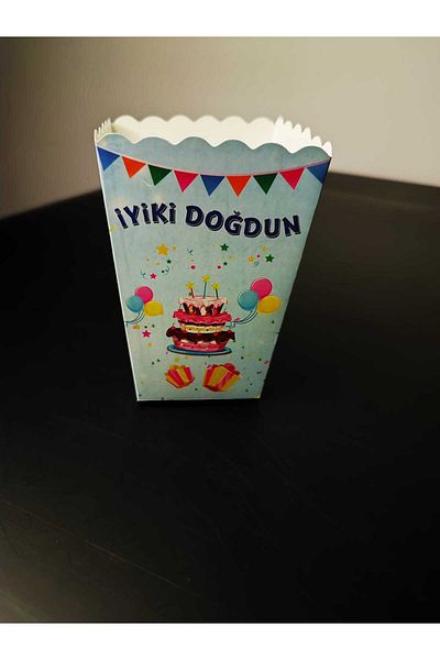 B&G Happy Birthday Blue Popcorn Egyptian Box