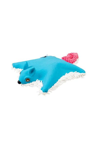Duvo Plus Plush & Latex Flying Squirrel Dog Toy - Blue/Pink, 31x17x5cm