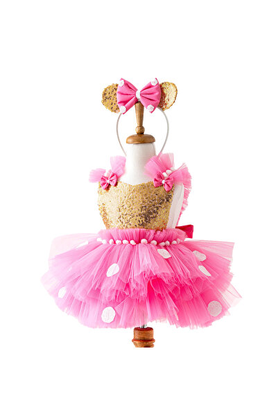 Costumes Club Minnie Mouse Kız Çocuk Puantiyeli Doğum Günü Elbisesi Ve Parti ...