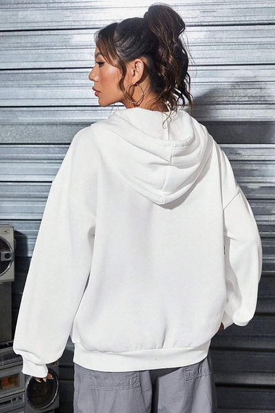 Moda Glo Hanorac oversize unisex cu imprimeu Mood