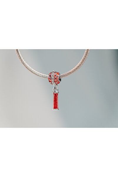 CYB STUDİO Red Swing Festival Lantern Figured Stainless Steel Charm