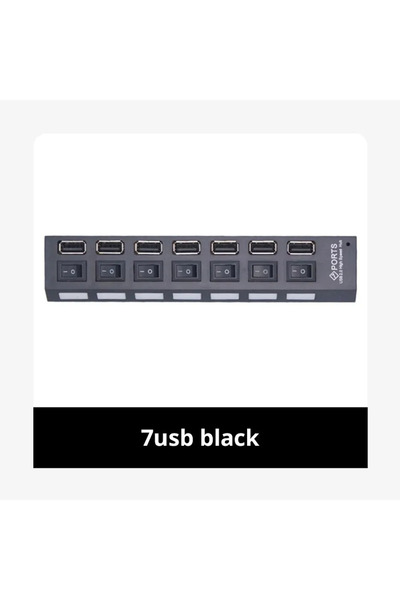 Choice تطبيق الوصول إلى واجهة Hub USB2.0 IstKirlik ذات 7 منافذ