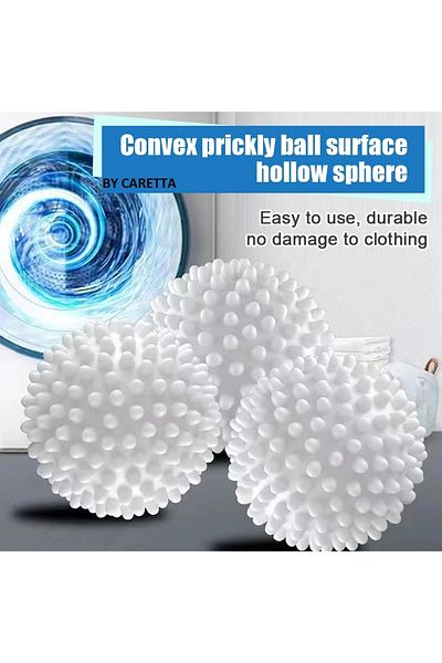 ByCaretta White Clothes Drying Ball - 3 Pieces