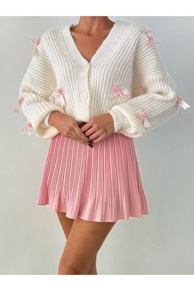 Luna Carina Women's Bow Detailed Knitwear Cardigan