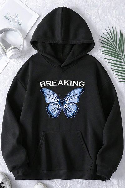 Moda Glo Φούτερ με στάμπα Breaking Oversize