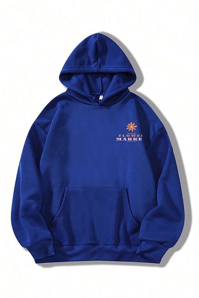 Moda Glo Flower Printed Oversize Sweatshirt