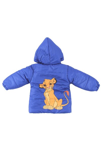 bebegen Mavi Simba Baskılı Kapşonlu Mont