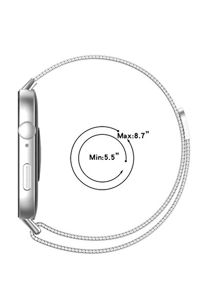 mimtec Suitable for Huawei Watch Fit 3 Compatible Lanyard Strap Wristband with Steel Mesh Mesh Lanyard Stylish Durable Stainless