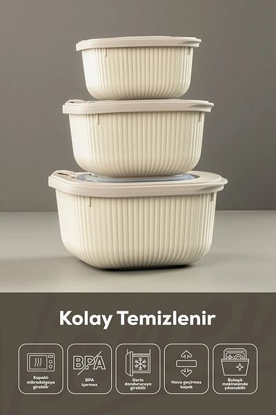 EsmoHome Set of 3 Airtight Storage Containers