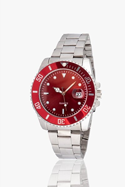 ÇENÇEN Ayarlanabilir Baklava Desen Kordon Analog Ekran Kirmizi Gül Rengi Kadr...