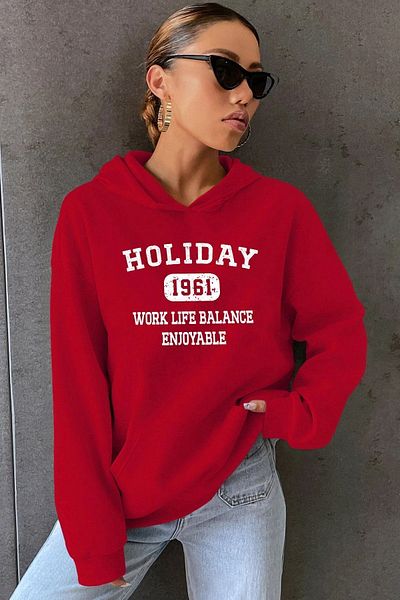 Moda Glo Унисекс суитшърт с празничен принт
