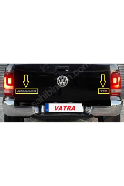 EDEXPORT Amarok 2.0 Bi-TDI Canyon Uyumlu Amarok ve TDI "DI KIRMIZI " Krom Bag...