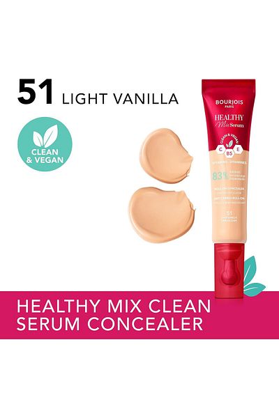 Bourjois Bourjois Healthy Mix 2-in-1 Serum Concealer, Smooths Fine Lines and Wrinklesa Light Vanilla, 11ml