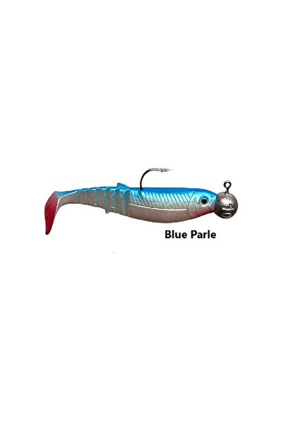 Savage Gear Cannibal 8cm 15gr Hazır Zokalı Silikon Yem Blue Parle