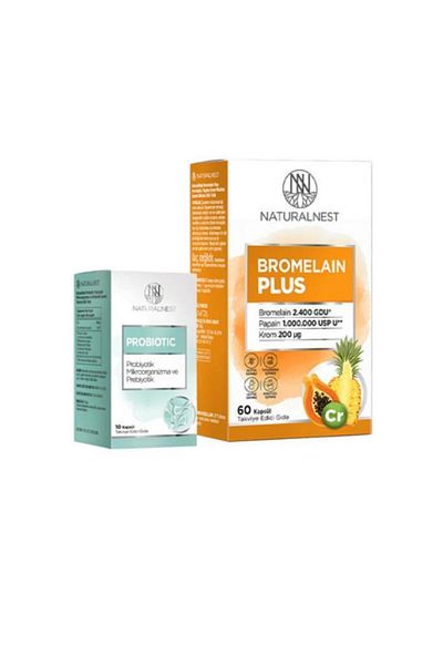 Naturalnest Bromelain Plus - 60 Hood, 50% Probiotic