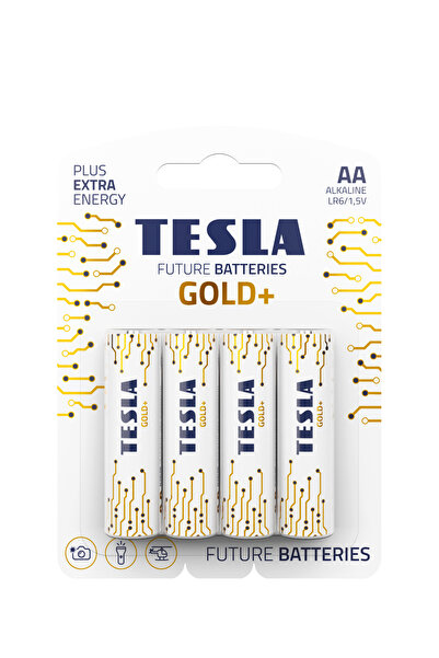 TESLA AA Alkalin Pil 1,5V LR6 MN1500 Gold– 4’lü Paket | Kumanda, Oyuncak, Fen...