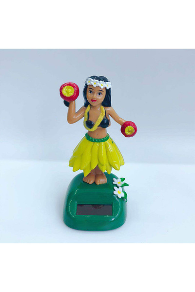 Choice زينة سيارة صفراء من النوع B، زينة تعمل بالطاقة الشمسية، دمية هزازة الر...