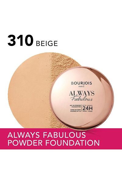 Bourjois Always Fabulous Powder Foundation - 310 - Beige, 7g