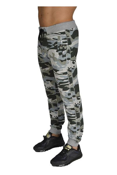 Big Sam Camouflage Sports Sweatpants Trousers Grayhaki