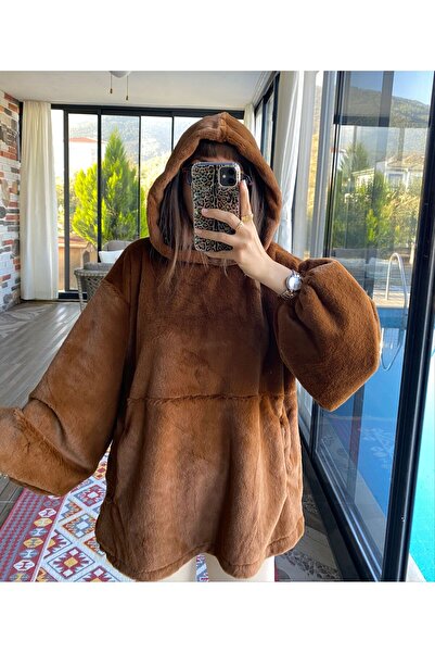 MODAGK Oversize Yumoş Peluş Sweatshirt