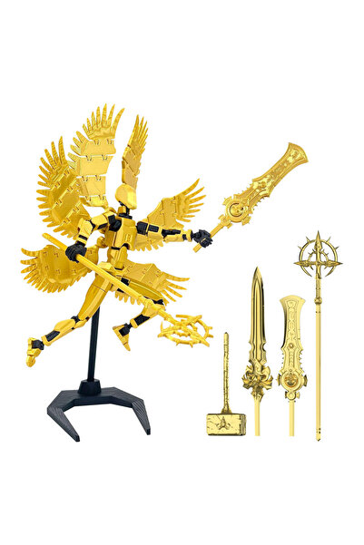 Choice11 One Size Gold Lucky 13 Figure Toys Dummy 3D Printed Movable Shapeshi...