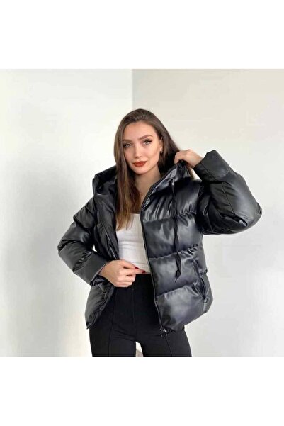 Nefess Kapişonlu KadınŞişme Kısa Mont