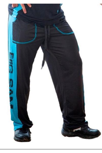 Big Sam Black Turquoise Body Sweatpants 998