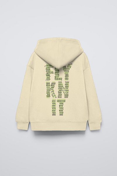The Champ Clothing Hanorac oversize pentru copii cu glugă bej