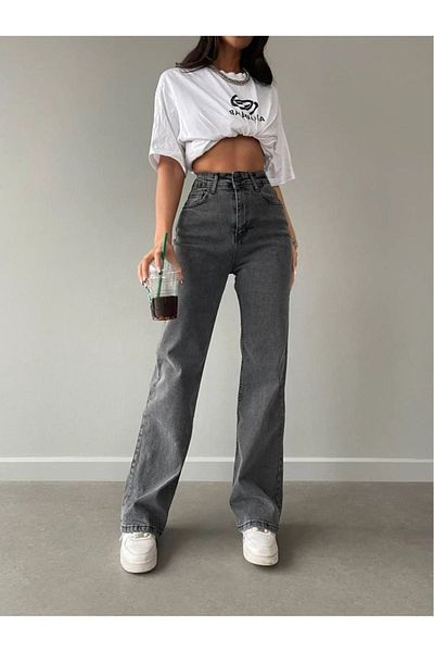DRC trend Vien Power Lycra Smoked Snow Blugi din denim cu talie super înaltă