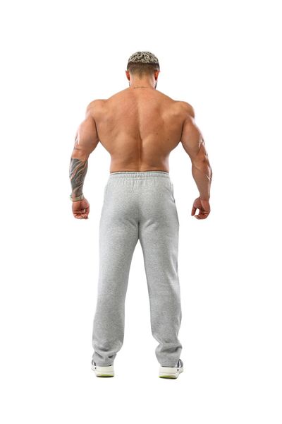 Big Sam Gray Melange Winter Sweatpants 1141