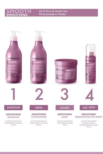 Arkemusa Smoothing Shampoo - Smoothing Shampoo for Breast Milk and Curly Hair 500 ml