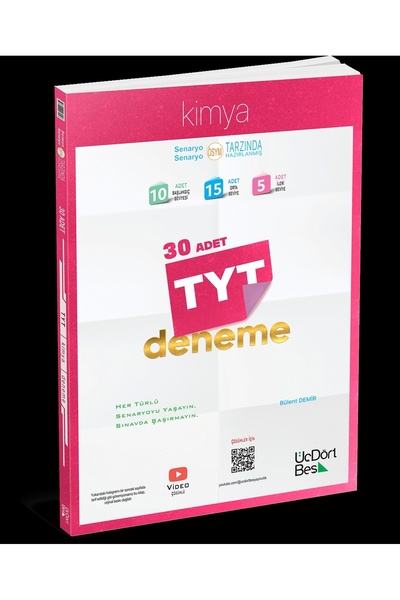 Üç Dört Beş Yayıncılık Kimya 30 TYT Deneme Yeni