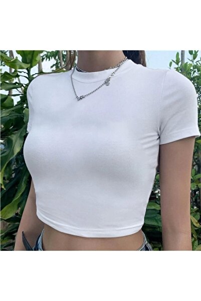 Violon Απλό Λευκό Χρώμα Unisex Crop