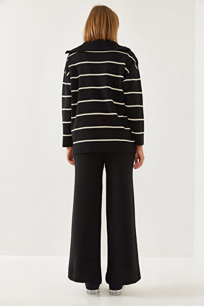 Bianco Lucci Women's Striped Double Suit 20246283