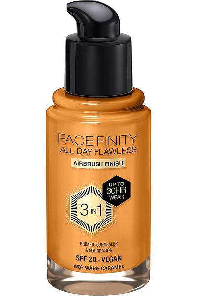 Max Factor Facefinity All Day Flawless Foundation - W87 - Warm Caramel, 30ml