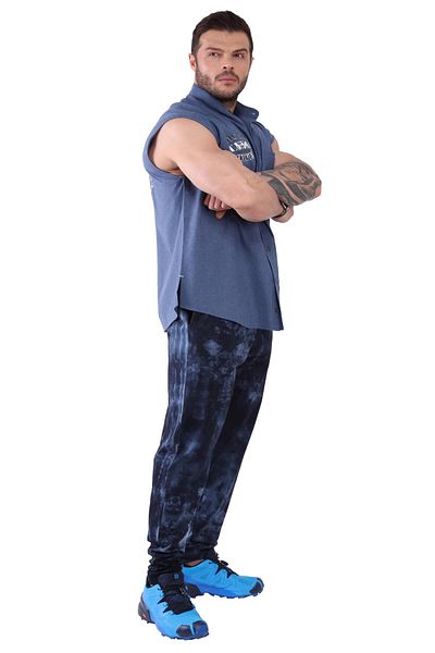 Big Sam Sweatpants Tie-Dye Pattern Baggy Cut Trousers 1262