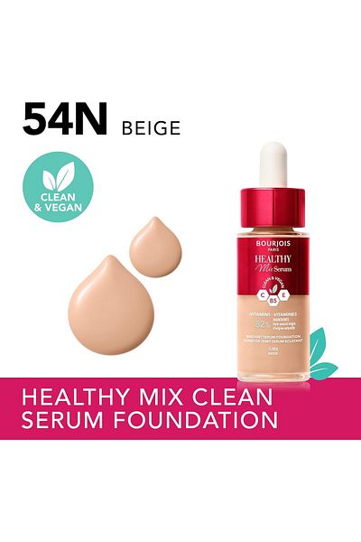 Bourjois Healthy Mix Serum Foundation - 54N - Beige, 30ml