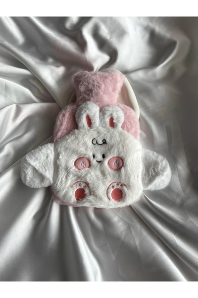 Genel Markalar Tavşan Figürlü Peluş Sıcak Su Torbası Yıkanabilir Kılıflı 1000...