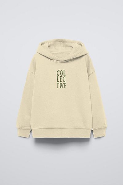 The Champ Clothing Hanorac oversize pentru copii cu glugă bej
